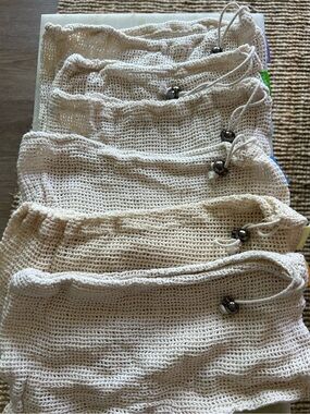 Reusable Cotton Mesh Produce Bags